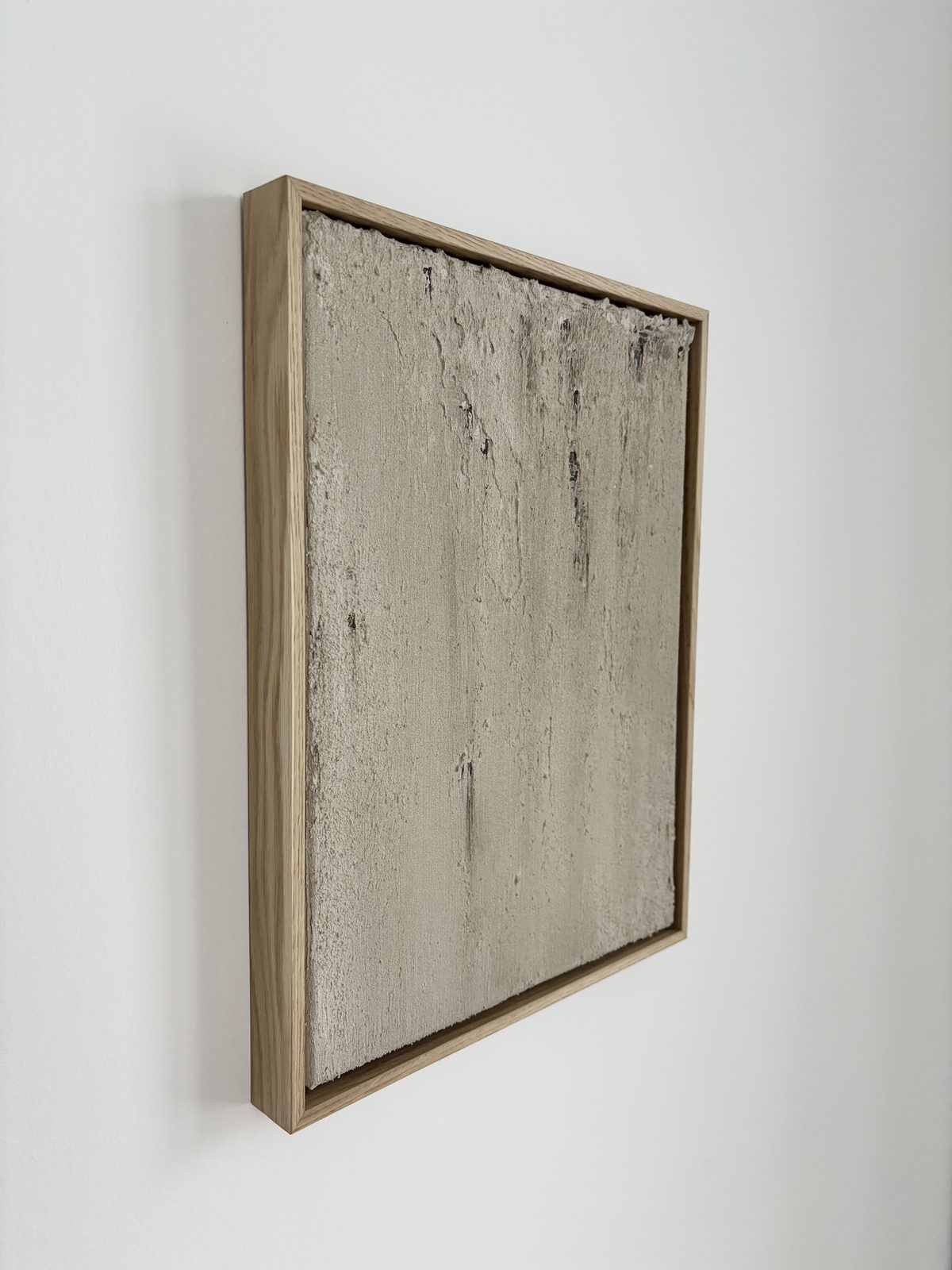 Abstraktes Wandbild in Beige, gerahmt